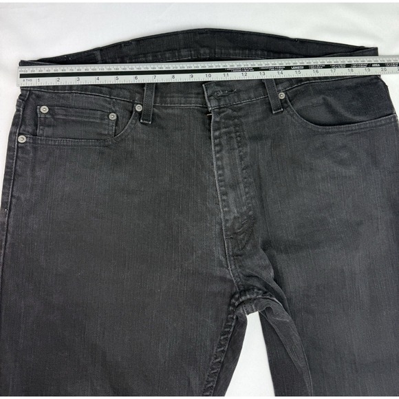 Levis 559 Mens 38x30 Black Relaxed Straight Fit Jeans WaterLess - Picture 10 of 13